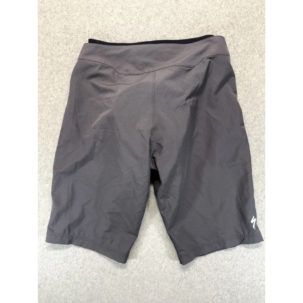 Specialized Mens Trail Shorts Gray Black Detachable Chamois Liner Bike Cycling L